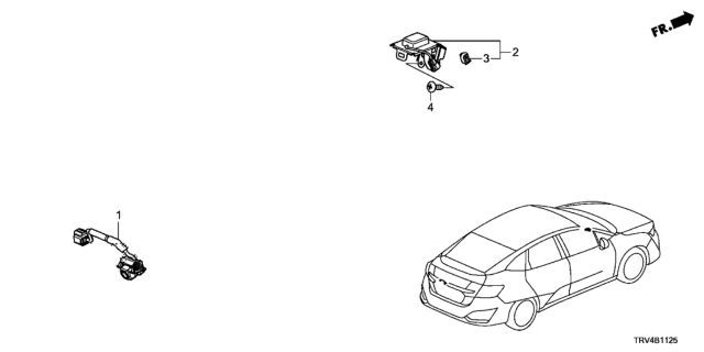2019 Honda Clarity Electric Rearview Camera - GPS Antenna Diagram