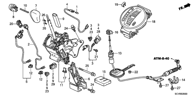 2011 Honda Element Select Lever Diagram