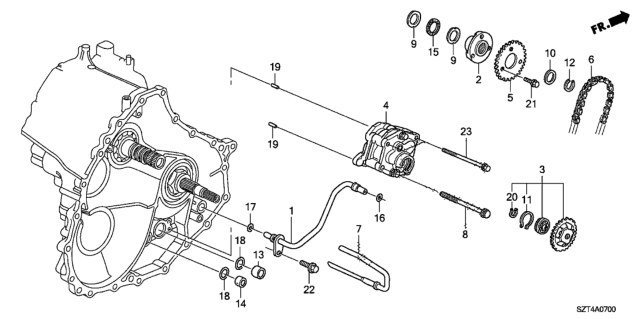 2011 Honda CR-Z CVT Oil Pump Diagram