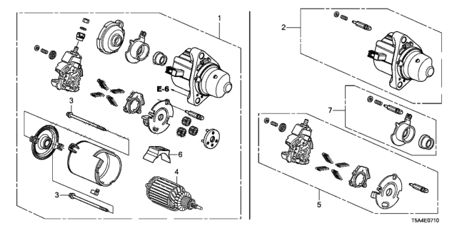2015 Honda Fit Starter Motor (Mitsuba) Diagram