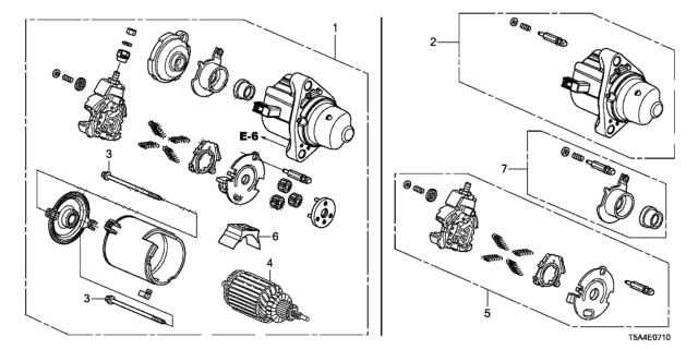 2017 Honda Fit Starter Motor (Mitsuba) Diagram