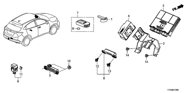 2021 Honda HR-V Smart Unit Diagram