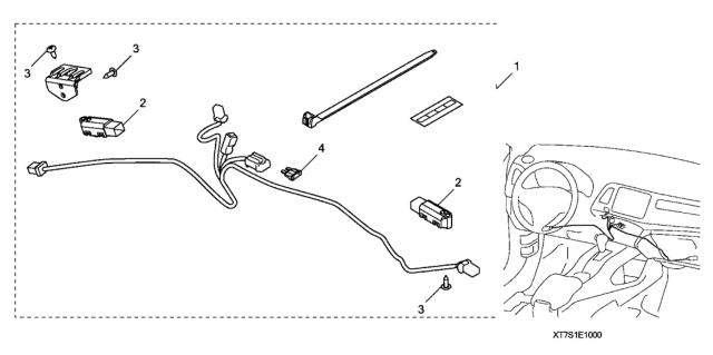 2021 Honda HR-V 5 Door LX (2WD) KA CVT Interior Illumination (Blue) Diagram