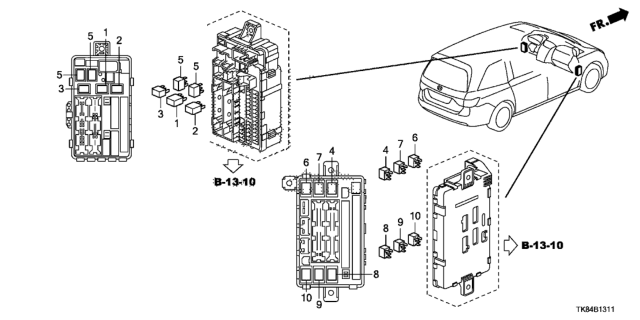 2014 Honda Odyssey Control Unit (Cabin) Diagram 2