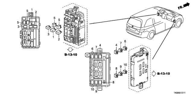 2016 Honda Odyssey Control Unit (Cabin) Diagram 2