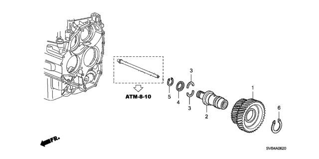 2011 Honda Civic AT Idle Shaft Diagram