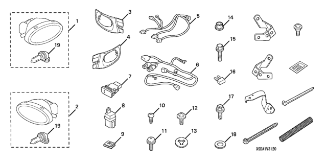2006 Honda Accord Hybrid 4 Door HYBRID KA 5AT Foglight Kit Diagram
