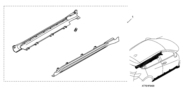 2016 Honda HR-V Side Lower Trim Diagram