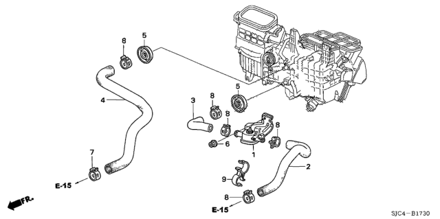 2008 Honda Ridgeline 4 Door RTS KA 5AT Water Valve Diagram