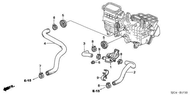 2007 Honda Ridgeline Water Valve Diagram