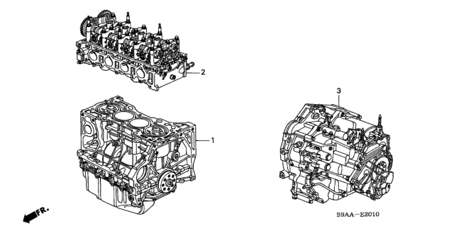 2006 Honda CR-V Transmission Assembly (Dot) (Automatic) Diagram for 20021-RKY-A00