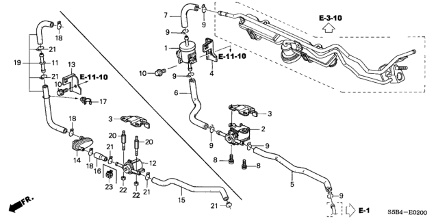 2003 Honda Civic 4 Door MX (HYBRID) KL CVT Purge Control Diagram