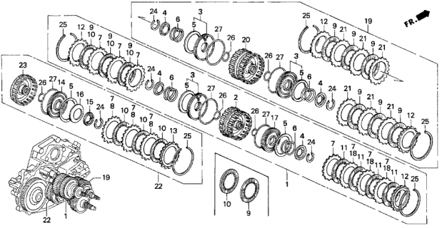 1994 Honda Prelude AT Clutch Diagram