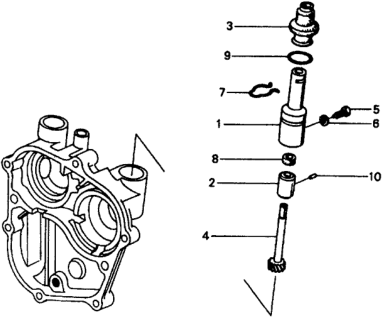 1976 Honda Civic MT Speedometer Gear Diagram