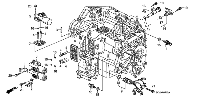 2007 Honda Element Switch Assembly, At Oil Pressure (Saginomiya) Diagram for 28600-RCL-004