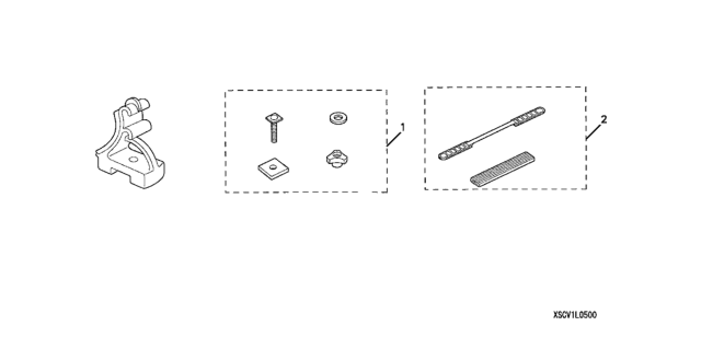 2006 Honda Odyssey 5 Door EXL-T (NAVIGATION) KA 5AT Surfboard Attachment Diagram 1