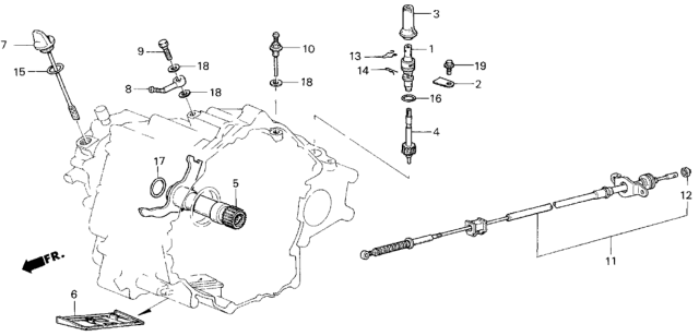 1984 Honda Civic 4 Door GL KA 3AT AT Speedometer Gear Diagram