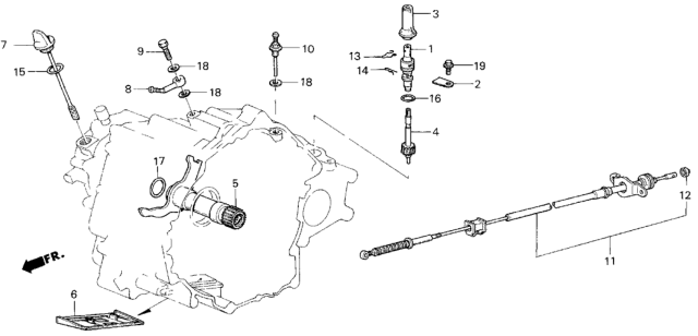 1984 Honda Civic AT Speedometer Gear Diagram