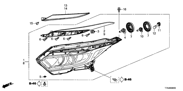 2020 Honda HR-V CLIP Diagram for 33102-T7A-J51