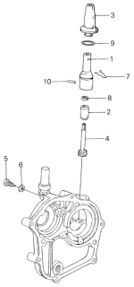 1981 Honda Civic Holder, Speedometer Gear Diagram for 23812-PA0-810