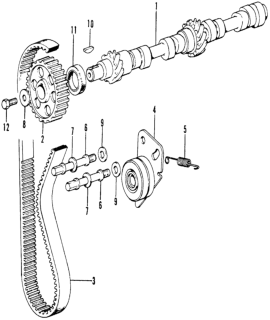 1976 Honda Civic Camshaft - Timing Belt Diagram