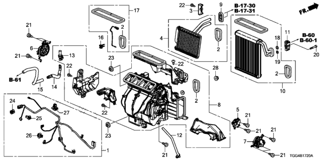 2020 Honda Civic Heater Unit Diagram