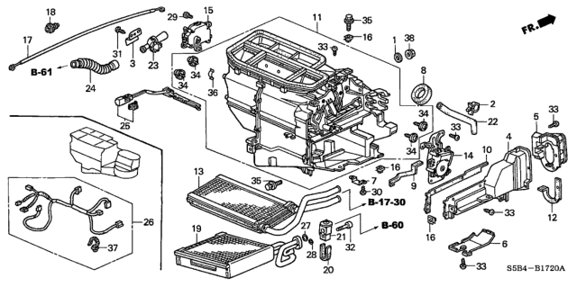 2003 Honda Civic Core Sub-Assembly, Heater Diagram for 79110-S5D-A02