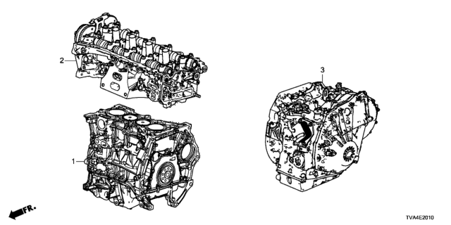 2018 Honda Accord Engine Assy. - Transmission Assy. Diagram