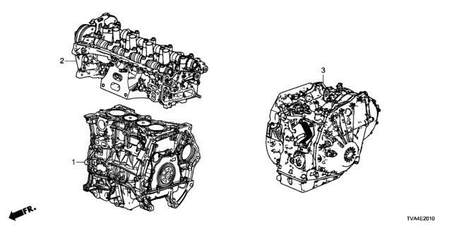 2019 Honda Accord General Assembly, Cylinder Head Diagram for 10003-6A0-A00