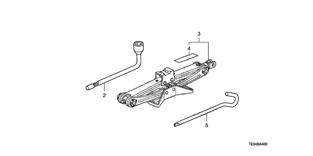 2011 Honda Accord Tools - Jack Diagram