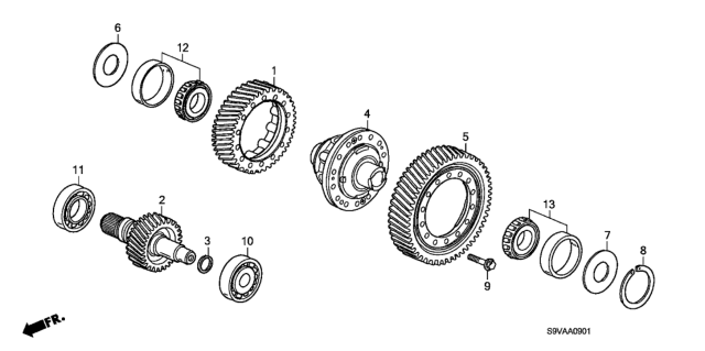 2008 Honda Pilot Shim V (28.5MM) (2.24) Diagram for 29052-RDK-000