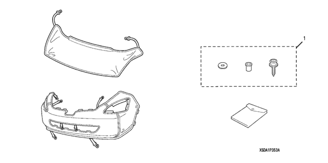 2006 Honda Accord 4 Door EXL KA 5MT Nose Mask (Full) Diagram