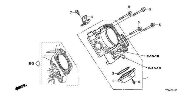 2011 Honda Accord Throttle Body (L4) Diagram