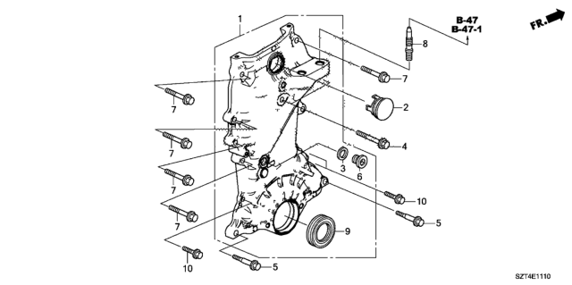 2011 Honda CR-Z Chain Case Diagram