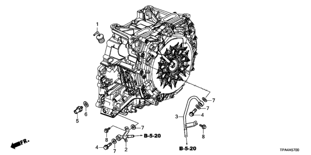 2021 Honda CR-V Hybrid AT ATF Pipe Diagram