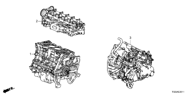 2021 Honda Civic Engine Assy. - Transmission Assy. Diagram