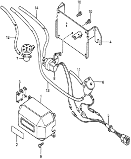 1980 Honda Prelude 2 Door ** KL 5MT 5MT Control Box - Tube Diagram 2