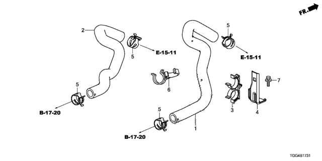 2017 Honda Civic Water Hose Diagram