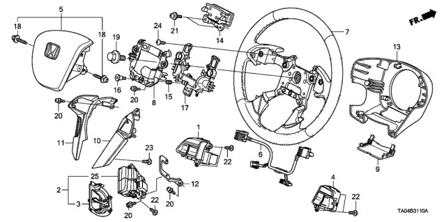 2009 Honda Accord Screw, Tapping (4X14) (Po) Diagram for 93911-24320