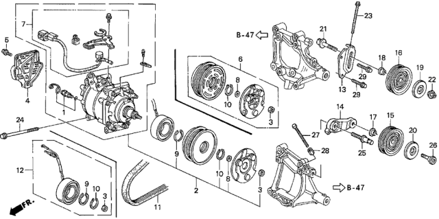 1994 Honda Del Sol Nut, Special (8MM) Diagram for 90279-P30-000