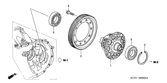 2005 Honda Element MT Differential Diagram