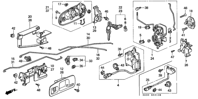 1996 Honda Civic Door Lock Diagram