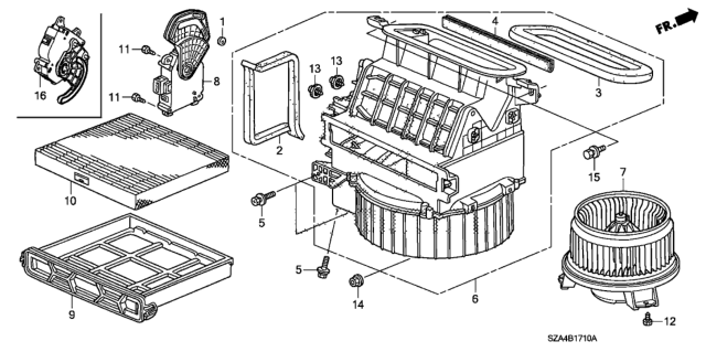 2011 Honda Pilot Heater Blower Diagram