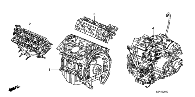 2010 Honda Pilot General Assy. Diagram for 10002-RN0-A01