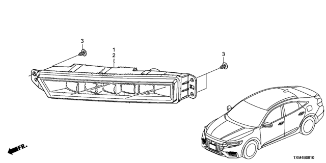 2020 Honda Insight 4 Door TOURIN KA CVT Foglight Diagram