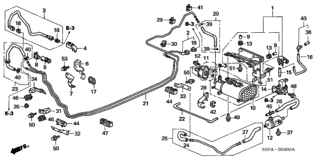 2005 Honda Civic Fuel Pipe Diagram