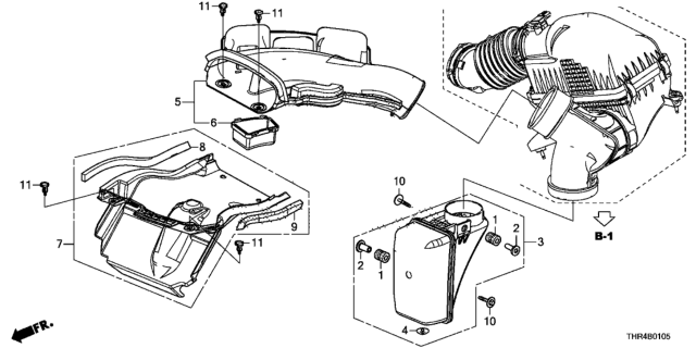 2018 Honda Odyssey 5 Door LX KA 9AT Resonator Chamber Diagram