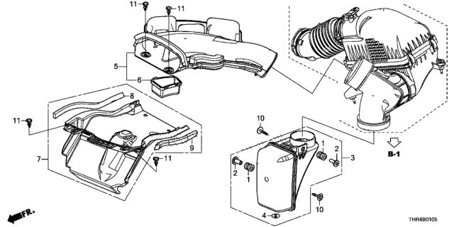 2019 Honda Odyssey CHAMBER ASSY., RESONATOR Diagram for 17230-5J6-A20