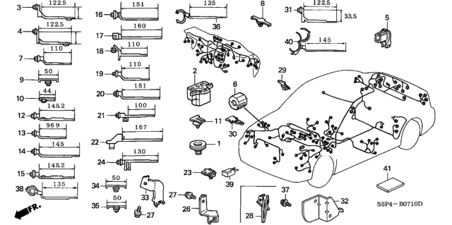 2004 Honda Civic Harness Band - Bracket Diagram