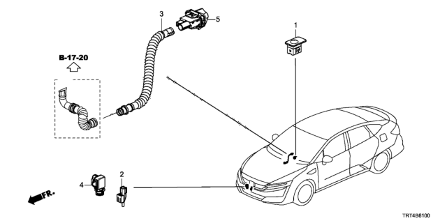 2018 Honda Clarity Fuel Cell A/C Sensor Diagram